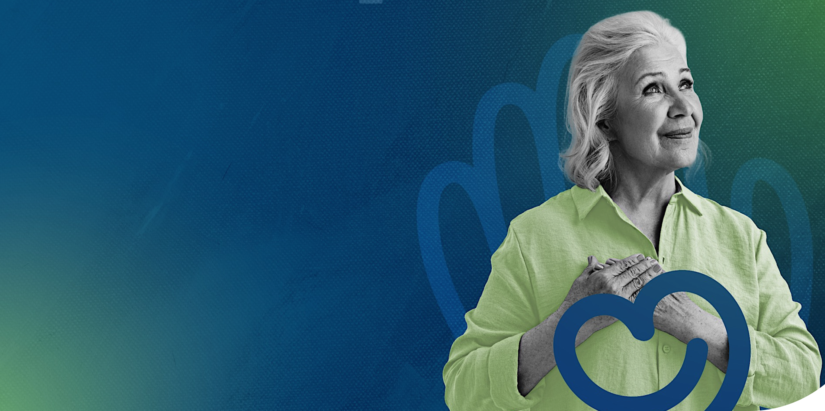 Banner principal en mobile del programa Paliativo con la imagen representativa de una abuelita